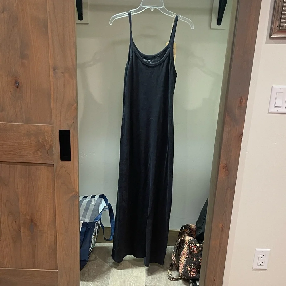Faherty Sunwashed Slub Organic Cotton Maxi Tank Dress - Picture 4 of 5